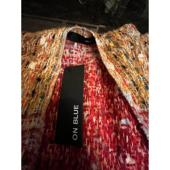 On Blue Multicolor Bouclé Poncho Wrap – NWT – One Size - Picture 2 of 5